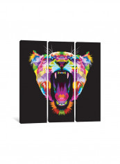 3-Piece Canvas Wall Art Multicolour 100 x 100 x 3.5centimeter