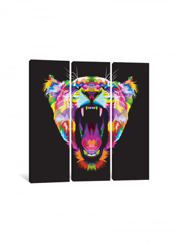 3-Piece Canvas Wall Art Multicolour 100 x 100 x 3.5centimeter