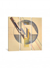 3-Piece Construction Canvas Painting Set Multicolour 100x100x3.5centimeter