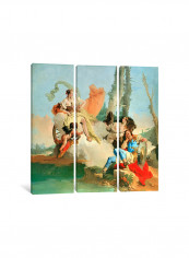 3-Piece Rinaldo Enchanted By Armida Canvas Painting Set Multicolour 100x100x3.5centimeter