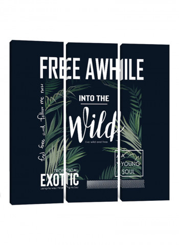 3-Piece Canvas Print Tropical Soul Wall Art Multicolour 100 x 100 x 3.5centimeter
