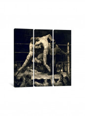 3-Piece Canvas Print A Stag At Sharkeys Wall Art Multicolour 100 x 100 x 3.5centimeter