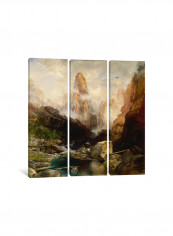 3-Piece Canvas Print Mist In Kanab Canyon, Utah Wall Art Multicolour 100 x 100 x 3.5centimeter
