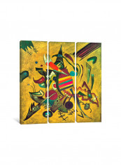 3-Piece Points Canvas Painting Set Multicolour 100x100x3.5centimeter