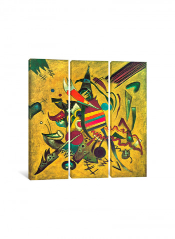 3-Piece Points Canvas Painting Set Multicolour 100x100x3.5centimeter