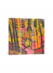 3-Piece Trunks And Foliage Canvas Painting Set Multicolour 100x100x3.5centimeter