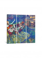 3-Piece Canvas Print Four Dancers Wall Art Multicolour 100 x 100 x 3.5centimeter