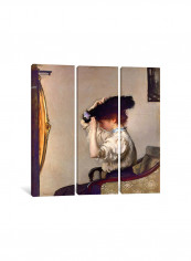 3-Piece Canvas Print Preparing For The Matinee Wall Art Multicolour 100 x 100 x 3.5centimeter
