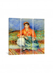 3-Piece Canvas Print Algerian Girl Wall Art Multicolour 100 x 100 x 3.5centimeter