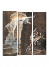 3-Piece Canvas Print Ariadne, Theseus And The Minotaur Wall Art Multicolour 100 x 100 x 3.5centimeter