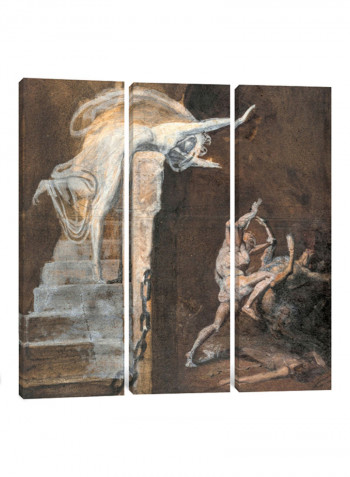 3-Piece Canvas Print Ariadne, Theseus And The Minotaur Wall Art Multicolour 100 x 100 x 3.5centimeter
