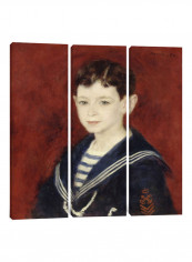 3-Piece Canvas Print Fernand Halphen As A Boy Wall Art Multicolour 100 x 100 x 3.5centimeter