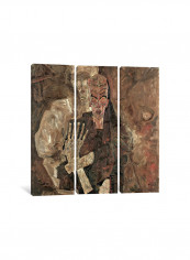 3-Piece Death And Man Canvas Painting Set Multicolour 100x100x3.5centimeter