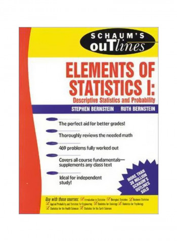 Elements Of Statistics I: Descriptive Statistics And Probability Paperback
