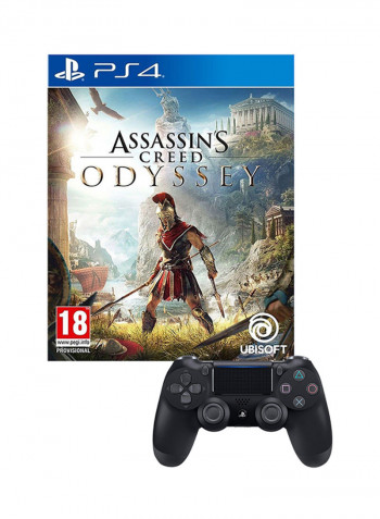 Assassin's Creed Odyssey - English  (Intl Version) With DualShock 4 Wireless Controller - PlayStation 4 (PS4)