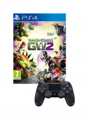 لعبة Plants Vs Zombies: Garden Warfare 2 (الإصدار العالمي) مع ذراع تحكم دوال شوك 4 لاسلكي - حركة وإطلاق النار - بلاي ستيشن 4 (PS4)