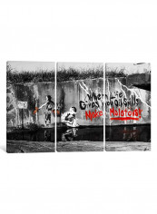 3-Piece Banksy Make Molotoys Canvas Painting Set Multicolour 230X153X3.5centimeter