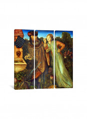 3-Piece Jones - King Mark And La Belle Iseult Canvas Painting Set Multicolour 100x100x3.5centimeter