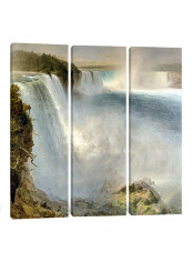 3-Piece Canvas Print Niagra Falls From The American Side Wall Art Multicolour 100 x 100 x 3.5centimeter