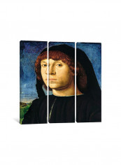 3-Piece Portrait Of A Young Man Canvas Painting Set Multicolour 100x100x3.5centimeter