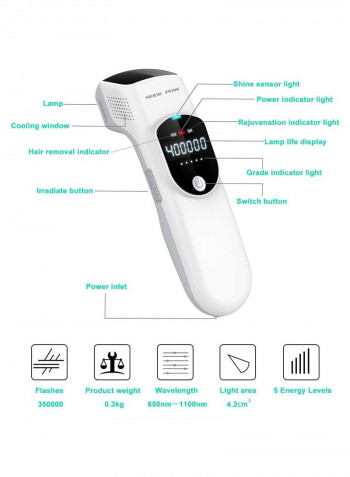 IPL Painless Laser Hair Remover Device White