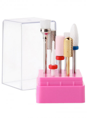 7-Piece Cuticle Nail Drill Bits Set Multicolour
