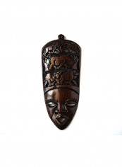 Wooden Lady Mask Wall Mount Brown 20x8.5inch reviews Wooden Lady Mask Wall Mount Brown 20x8.5inch