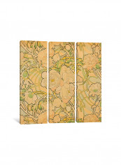 3-Piece Canvas Print Peonies Wall Art Multicolour 100 x 100 x 3.5centimeter