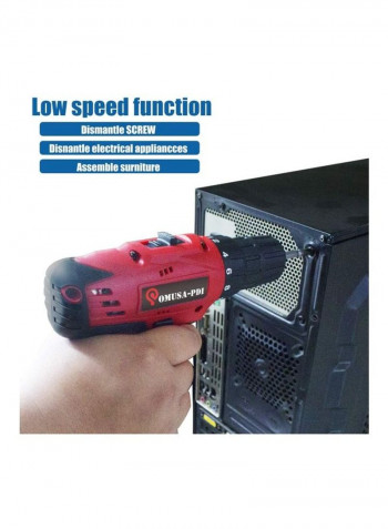 92-Piece Cordless Hammer Drill Tool Kit Multicolour