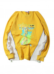 Colorblock Text Print Sweatshirt Yellow/White reviews Colorblock Text Print Sweatshirt Yellow/White