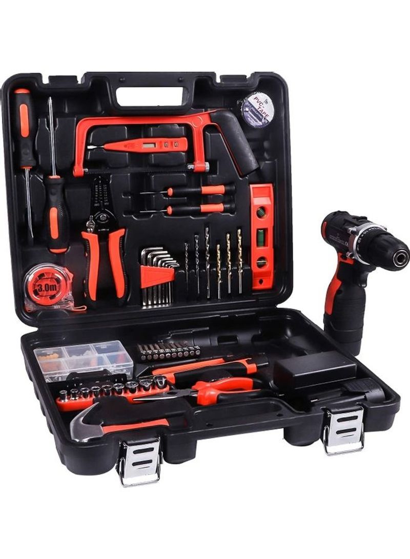 Power Tools With 60 Accessories Combo Kit Multicolour