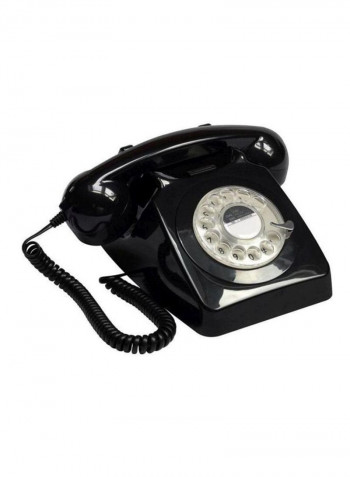 Rotary Landline Phone Black