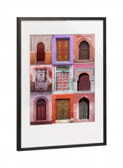 Journey Through Arabian Doors Framed Print Red/Purple 42×60×3centimeter