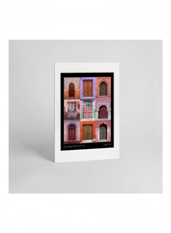 Journey Through Arabian Doors Framed Print Red/Purple 42×60×3centimeter