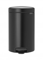Pedal Garbage Bin Matte Black 33.8x41.1x25.1centimeter