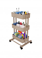 3-Tier Rolling Storage Utility Cart Brown reviews 3-Tier Rolling Storage Utility Cart Brown
