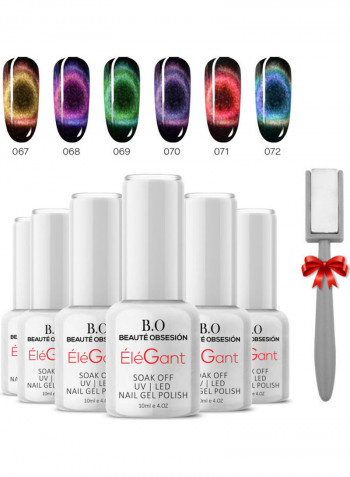 Gel Nail Polish & Nail Art Manicure Set متعدد الألوان
