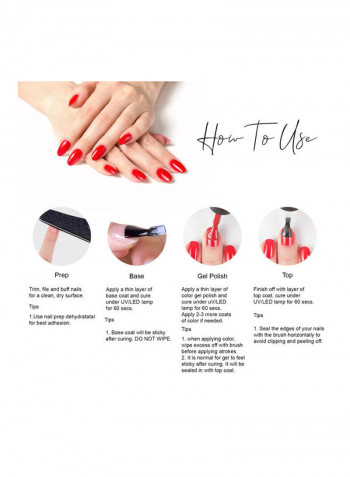 Gel Nail Polish & Nail Art Manicure Set متعدد الألوان