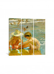 3-Piece The Wounded Foot Canvas Painting Set Multicolour 100x100x3.5centimeter