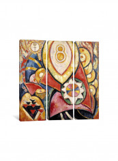 3-Piece Canvas Print Painting No 48 Wall Art Multicolour 100 x 100 x 3.5centimeter