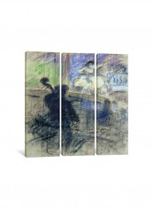 3-Piece Music Hall Canvas Painting Set Multicolour 100x100x3.5centimeter