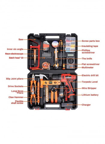92-Piece Drill Power Tool Kit Multicolour