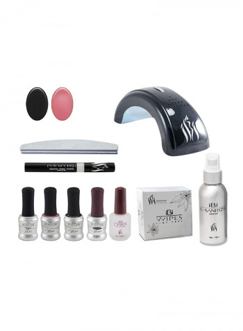 10-Piece Nail Art Kit متعدد الألوان