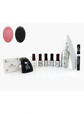 10-Piece Nail Art Kit متعدد الألوان