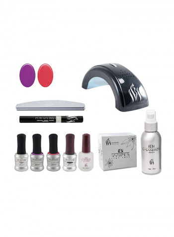 10-Piece Nail Art Kit متعدد الألوان