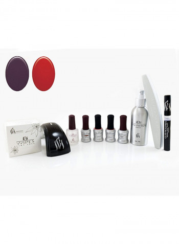 10-Piece Nail Art Kit متعدد الألوان