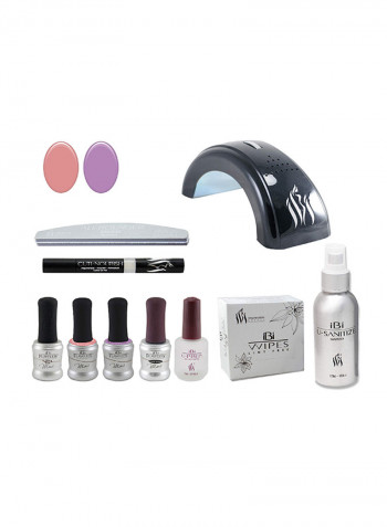 10-Piece Nail Art Kit متعدد الألوان