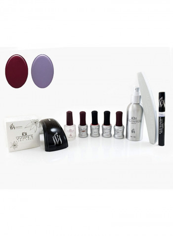 10-Piece Nail Art Kit متعدد الألوان