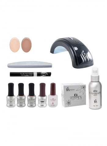 10-Piece Nail Art Kit متعدد الألوان