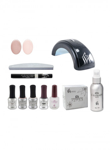 10-Piece Nail Art Kit متعدد الألوان
